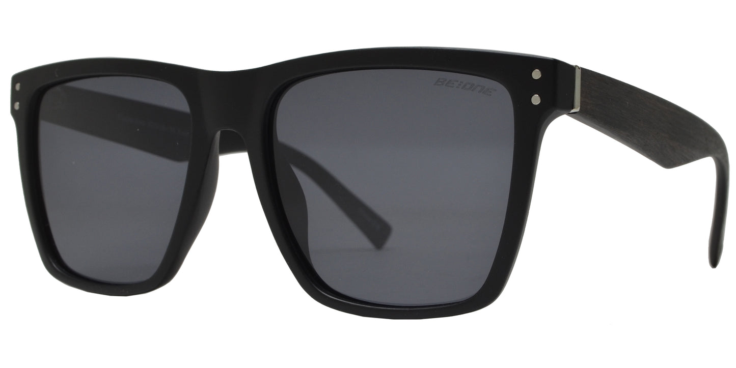PL Cupertino - Polarized Flat Top Square Plastic Sunglasses