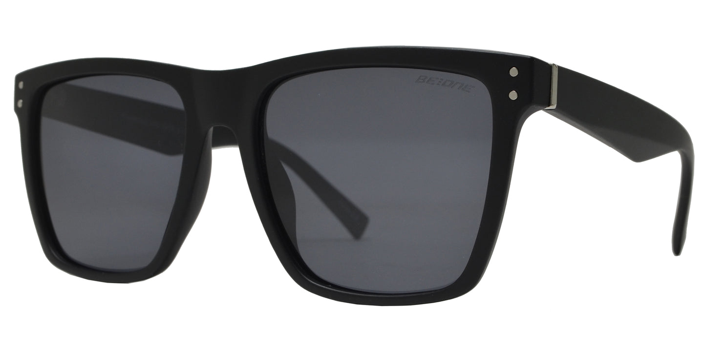PL Cupertino - Polarized Flat Top Square Plastic Sunglasses