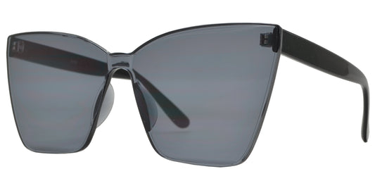 5182 - One Piece Cat Eye Lens Plastic Sunglasses