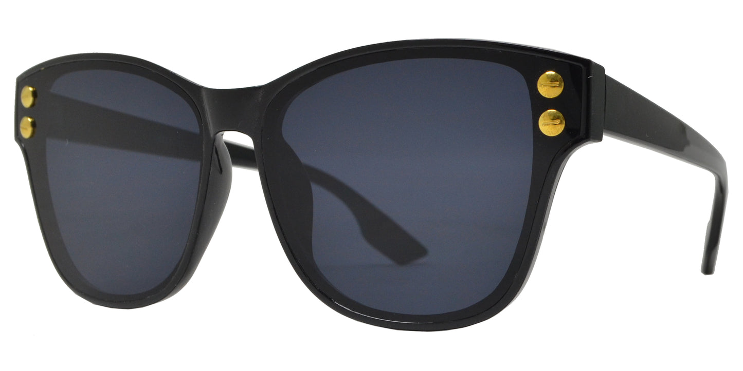 8921 - Fashion Plastic Sunglasses with Flat Lens