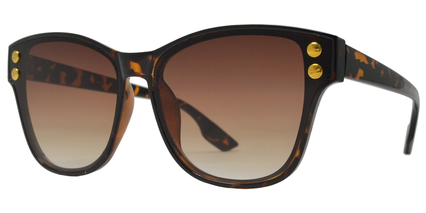 8921 - Fashion Plastic Sunglasses with Flat Lens