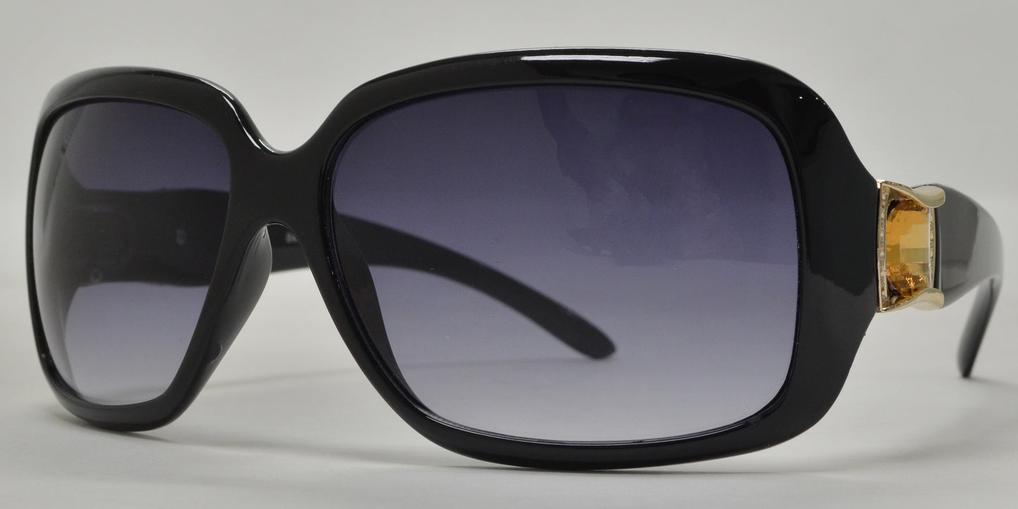 8440 - Women's Rectangular Fashion Sunglasses with Rhinestones