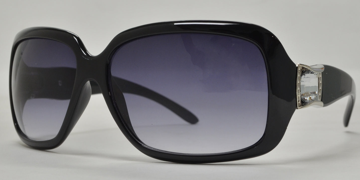 8440 - Women's Rectangular Fashion Sunglasses with Rhinestones