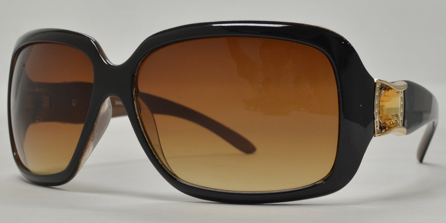 8440 - Women's Rectangular Fashion Sunglasses with Rhinestones