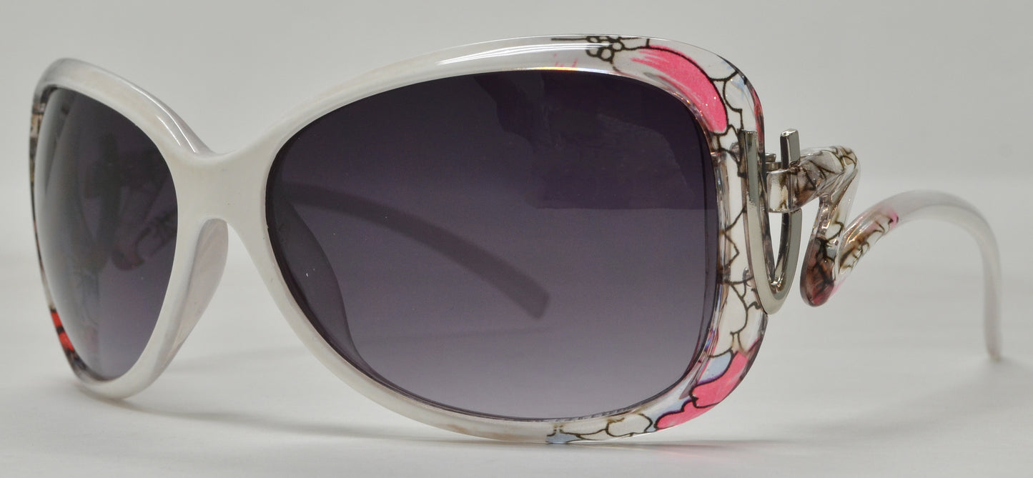 7777 - Rectangular Butterfly Plastic Sunglasses