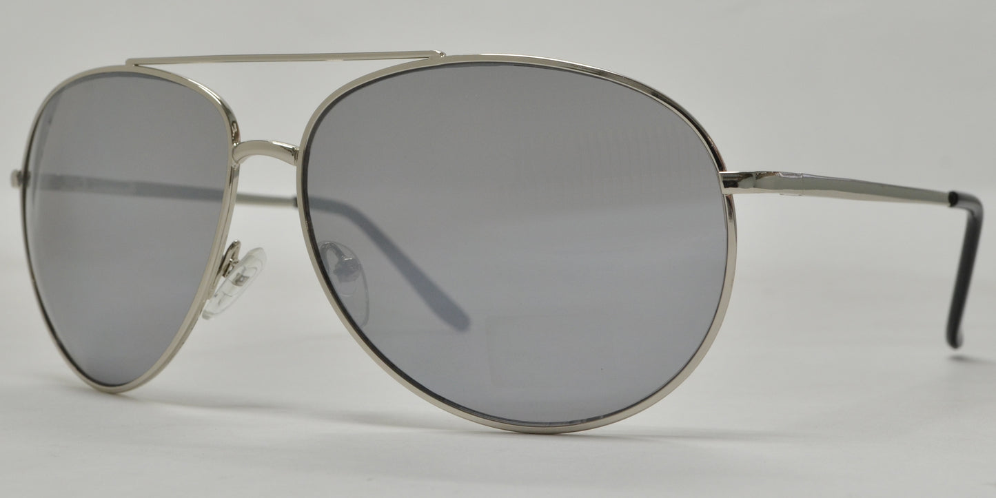 X 11083 - Metal Oval Shaped Sunglasses