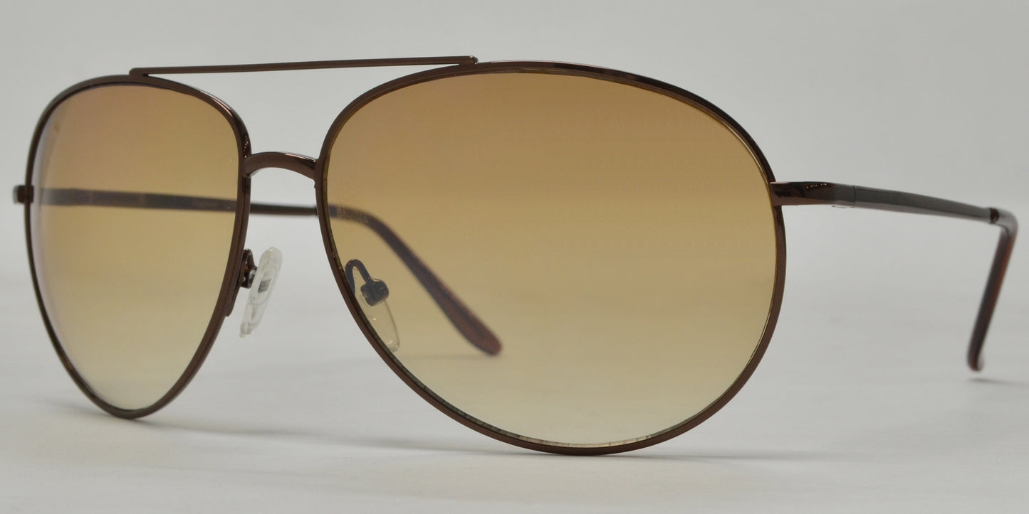 X 11083 - Metal Oval Shaped Sunglasses