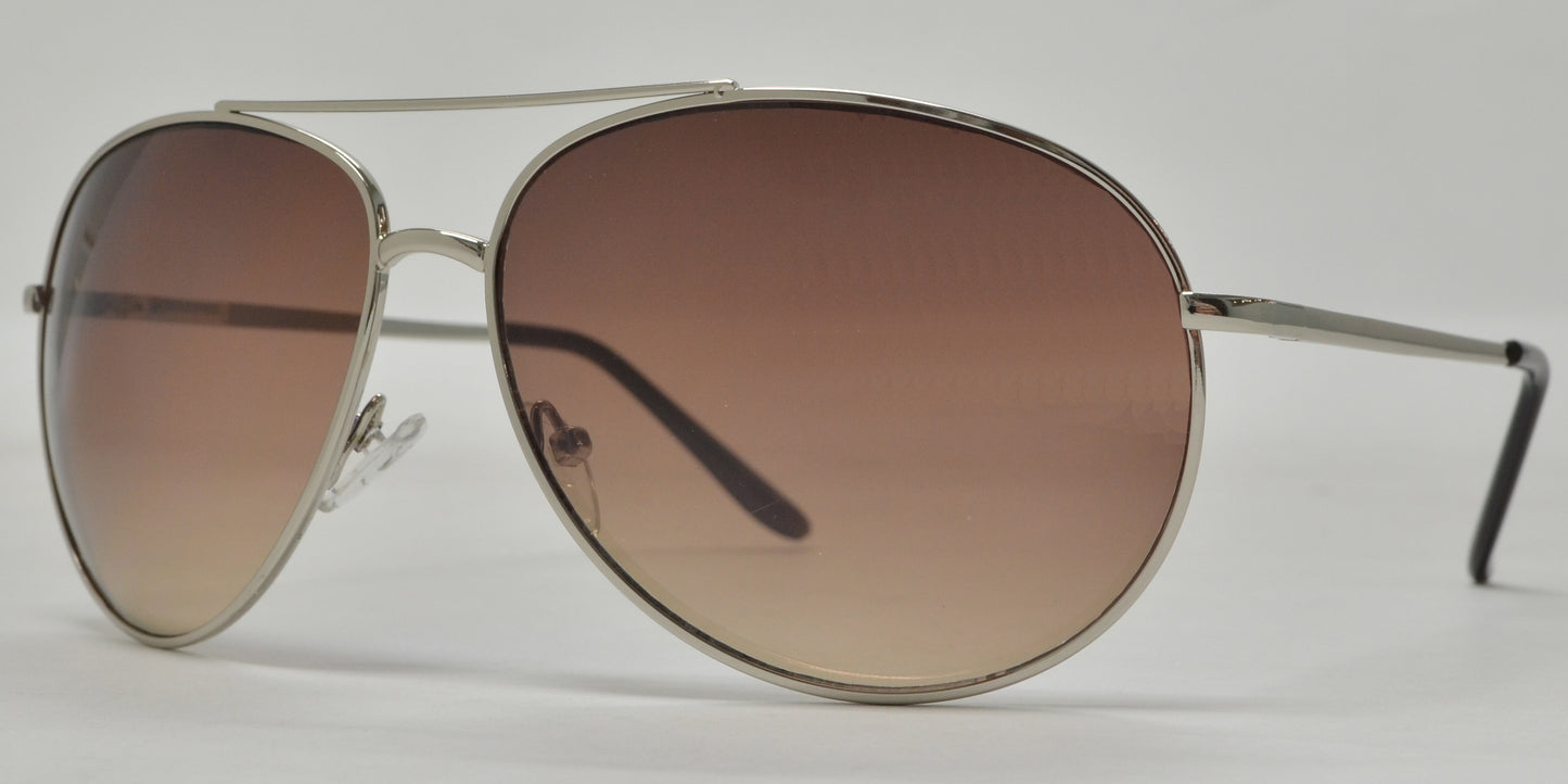 X 11083 - Metal Oval Shaped Sunglasses
