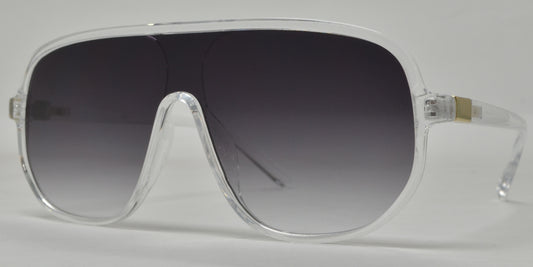 8894 - One Piece Plastic Flat Top Sunglasses