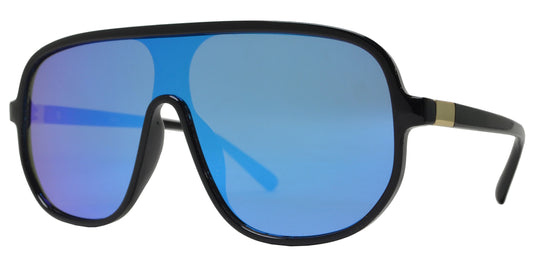 8894 - One Piece Plastic Flat Top Sunglasses