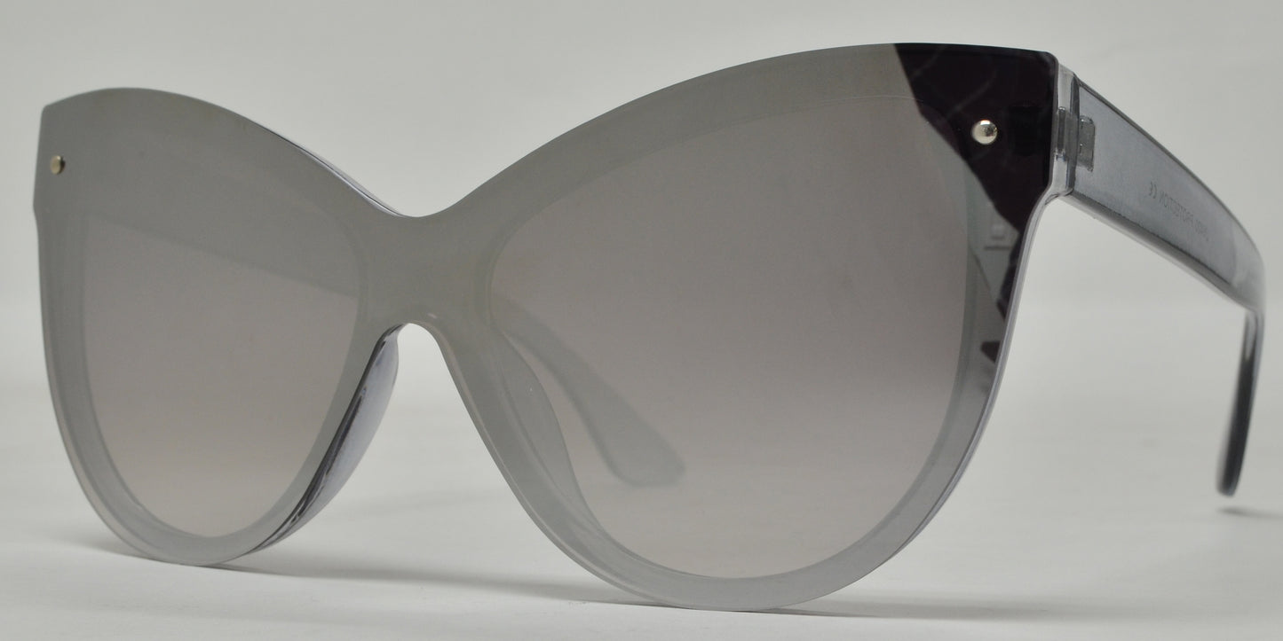 8906 - One Piece Cat Eye Plastic Sunglasses