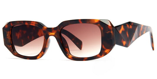 8990 - Rectangular Plastic Sunglasses