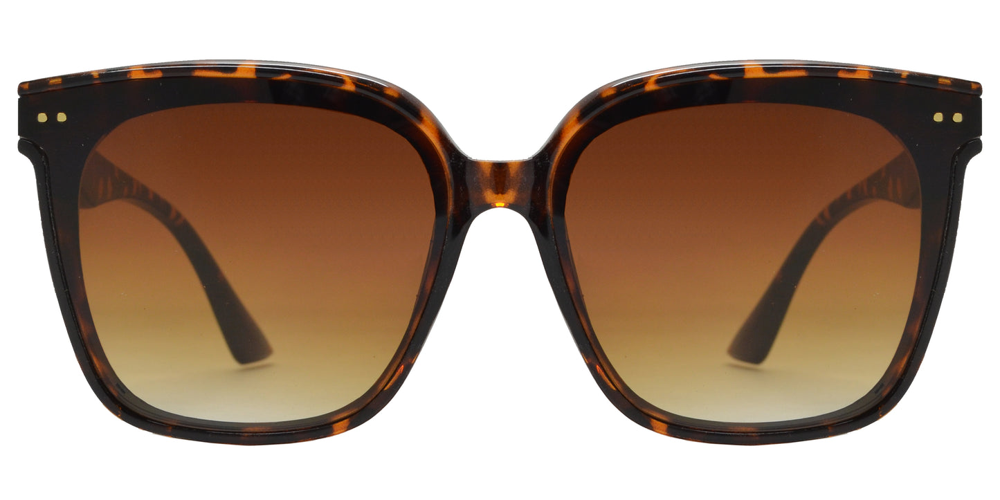 8943 - Fashion Plastic Sunglasses with Flat Lens