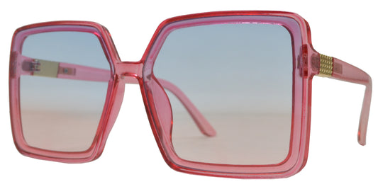 5188 - Plastic Square Sunglasses with Flat Lens