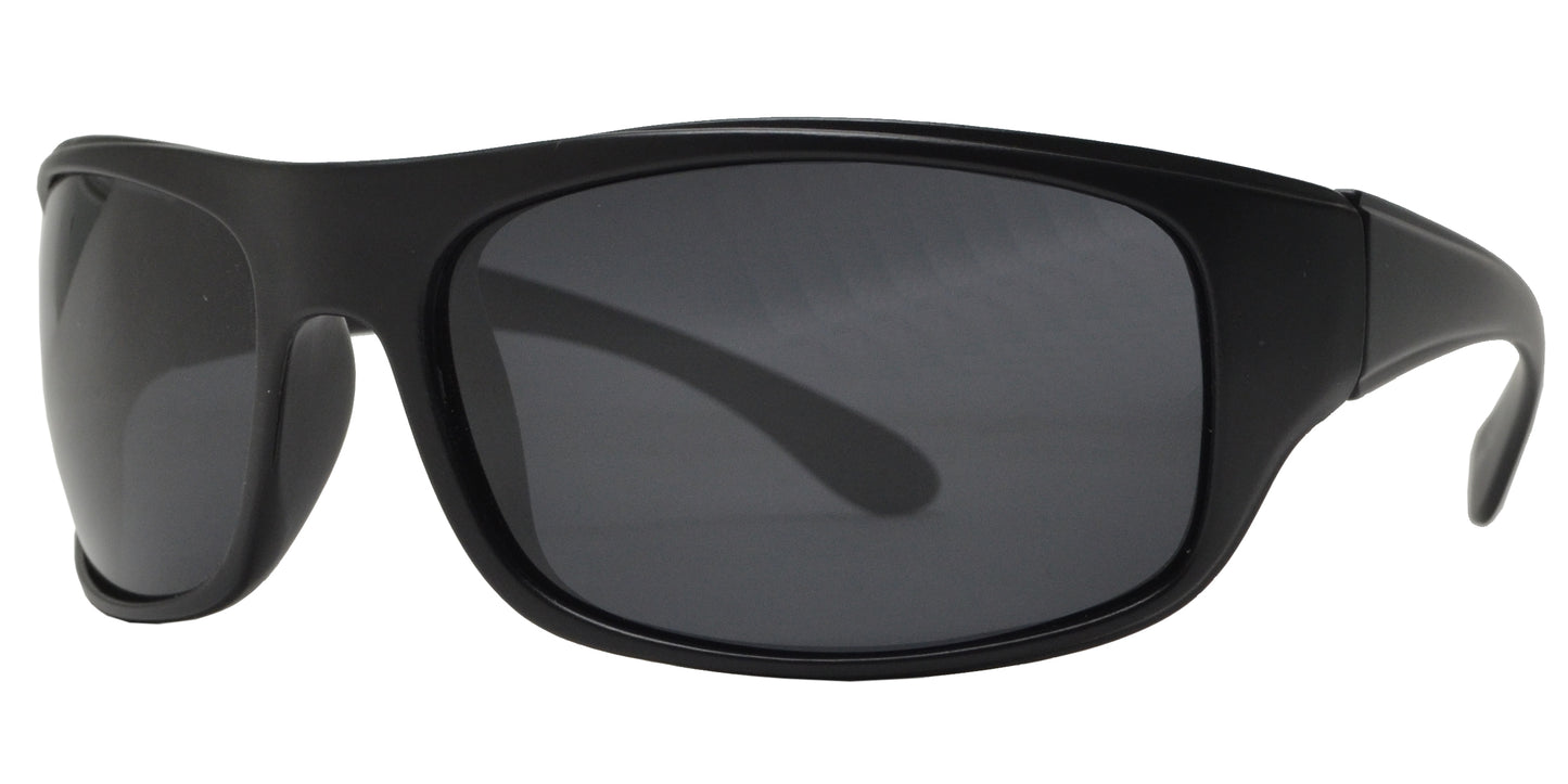 PL 7688 - Plastic Sports Wrap Around Polarized Sunglasses