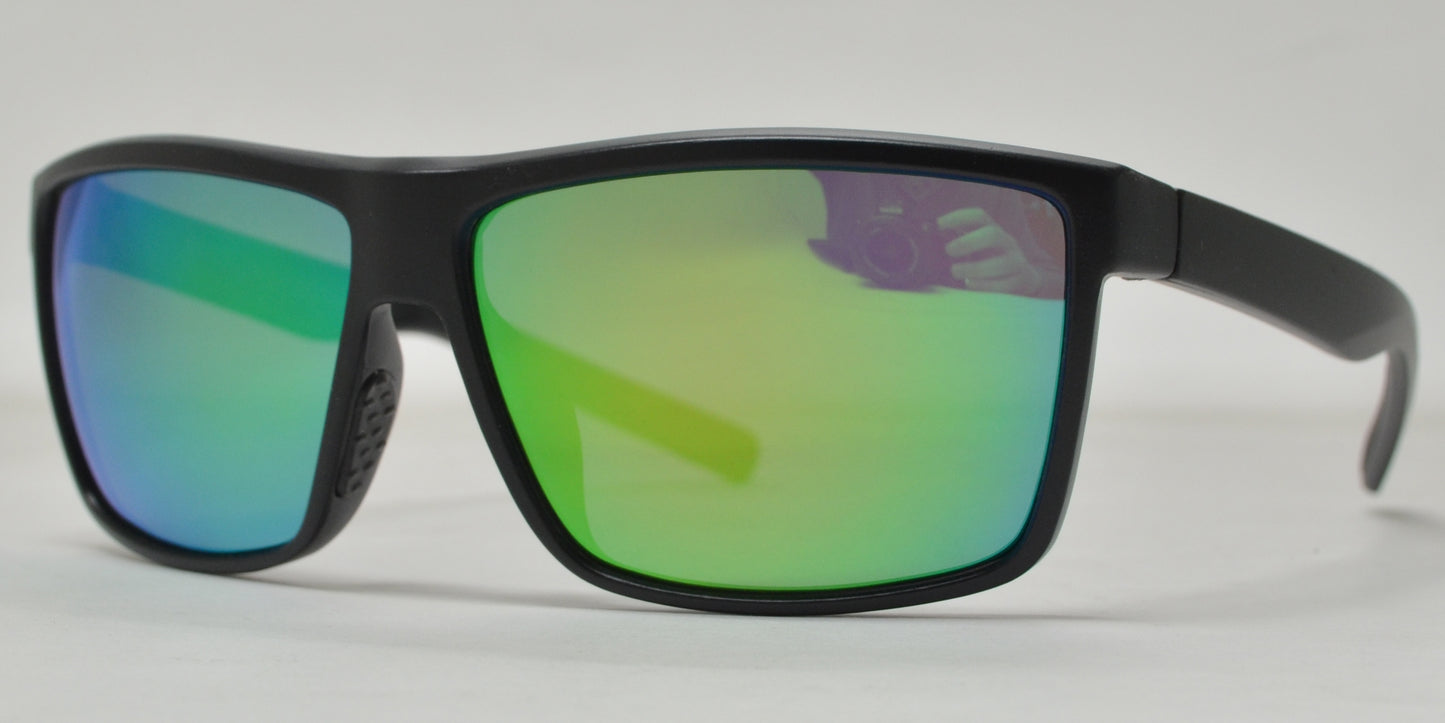 PL 5172 - Plastic Sports Rectangular Wrap Around Sunglasses