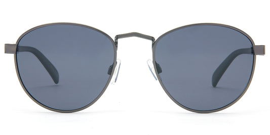 PL 3970 Metal Polarized Faux Wood Plastic Temple Sunglasses