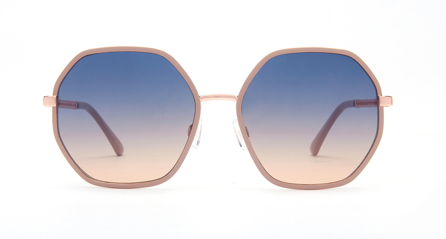 FC 6527 - Fashion Metal Hexagonal Sunglasses