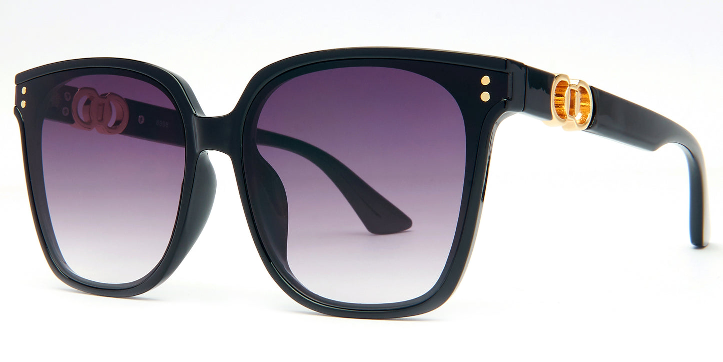 8998 - Plastic Sunglasses with Flat Lens
