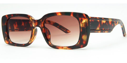 8997 - Plastic Rectangular Sunglasses with Flat Lens