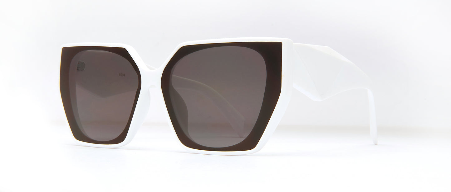 8994 - Plastic Angled Cat Eye Sunglasses