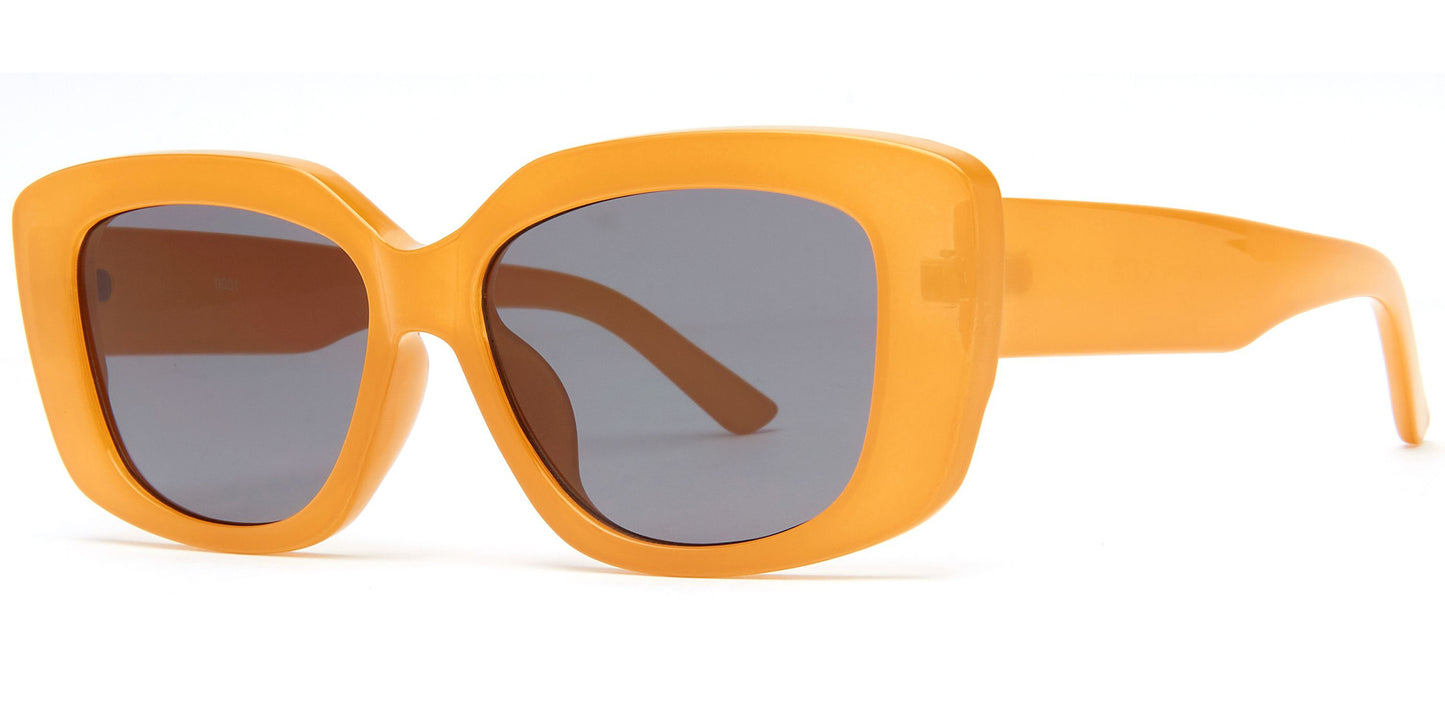 9001 - Rectangular Flat Lens Plastic Sunglasses