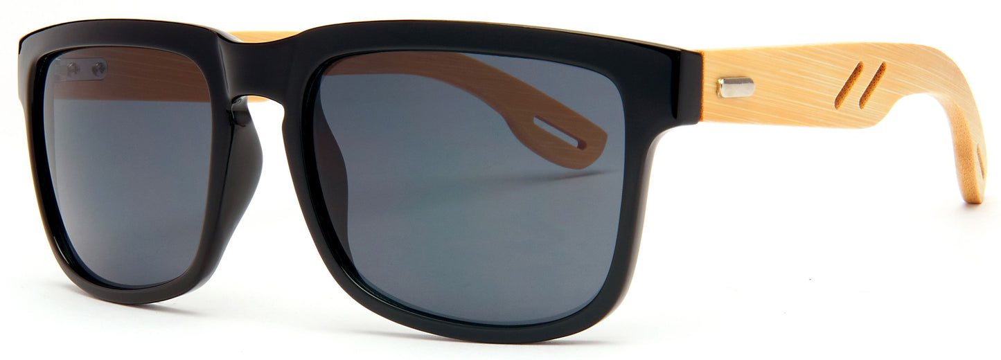 8020 Bamboo - Rectangular Bamboo Sunglasses