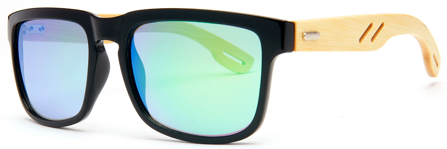 8020 Bamboo - Rectangular Bamboo Sunglasses