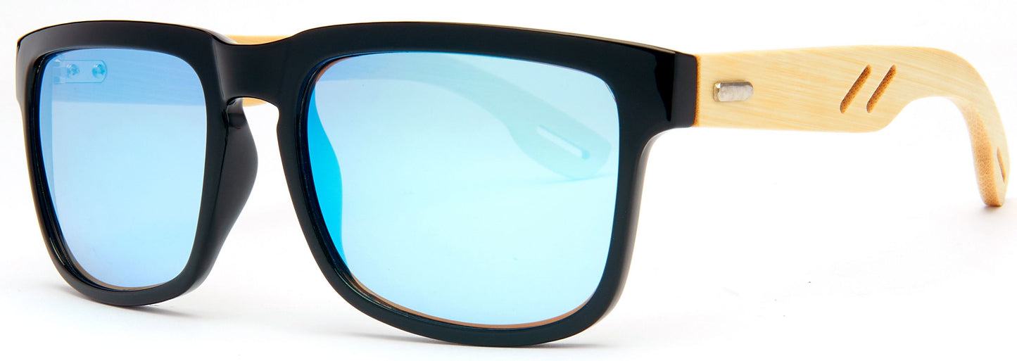 8020 Bamboo - Rectangular Bamboo Sunglasses