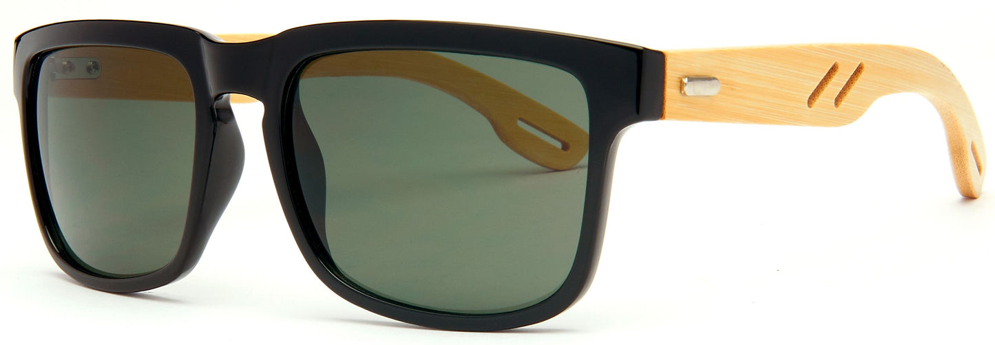 8020 Bamboo - Rectangular Bamboo Sunglasses