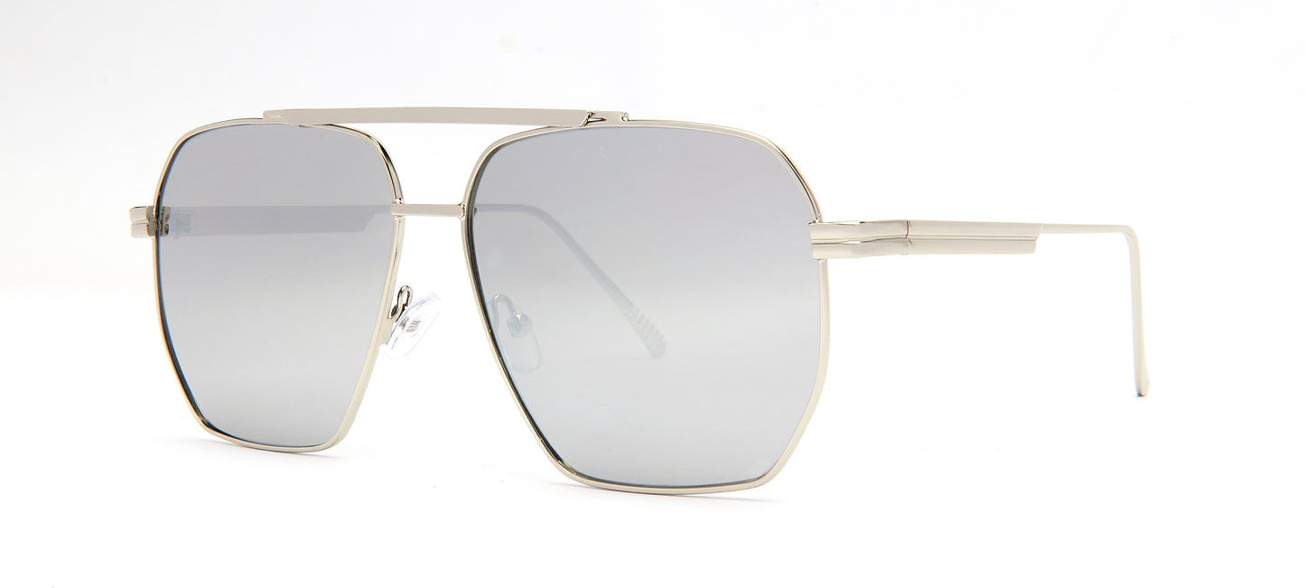 7022 - Metal Flat Top Sunglasses