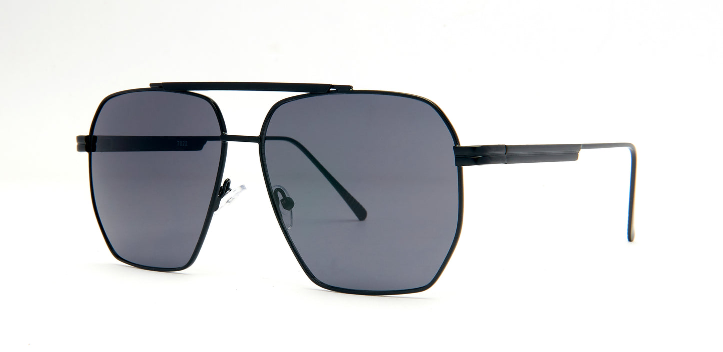 7022 - Metal Flat Top Sunglasses