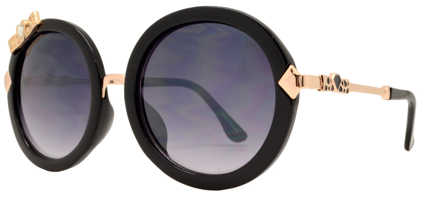 Wholesale - FC 6269 - Round Bow Accent Women Plastic Sunglasses - Dynasol Eyewear