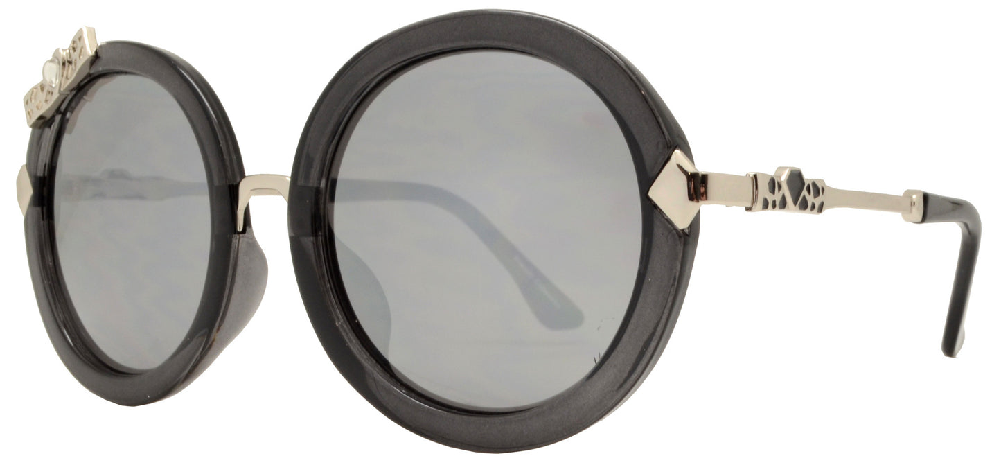 Wholesale - FC 6269 - Round Bow Accent Women Plastic Sunglasses - Dynasol Eyewear