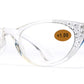 RS 1059 - Plastic Cat Eye Reading Glasses with Rhinestones