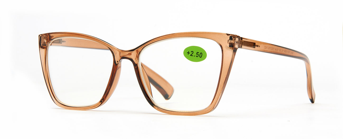 RS 1054 - Plastic Rectangular Cat Eye Reading Glasses