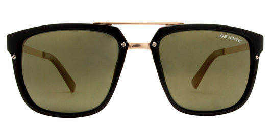 Wholesale - PL Simone - Polarized Men Retro Square with Brow Bar Plastic Sunglasses - Dynasol Eyewear