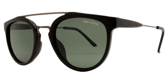 Wholesale - PL Ryan - Polarized Round Horn Rimmed with Brow Bar Plastic Sunglasses - Dynasol Eyewear