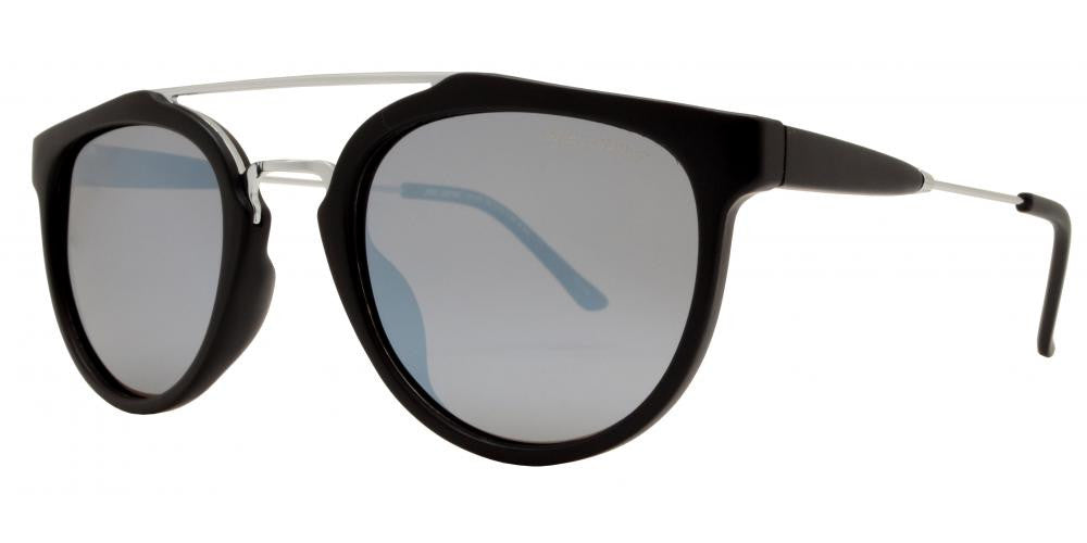 Wholesale - PL Ryan - Polarized Round Horn Rimmed with Brow Bar Plastic Sunglasses - Dynasol Eyewear