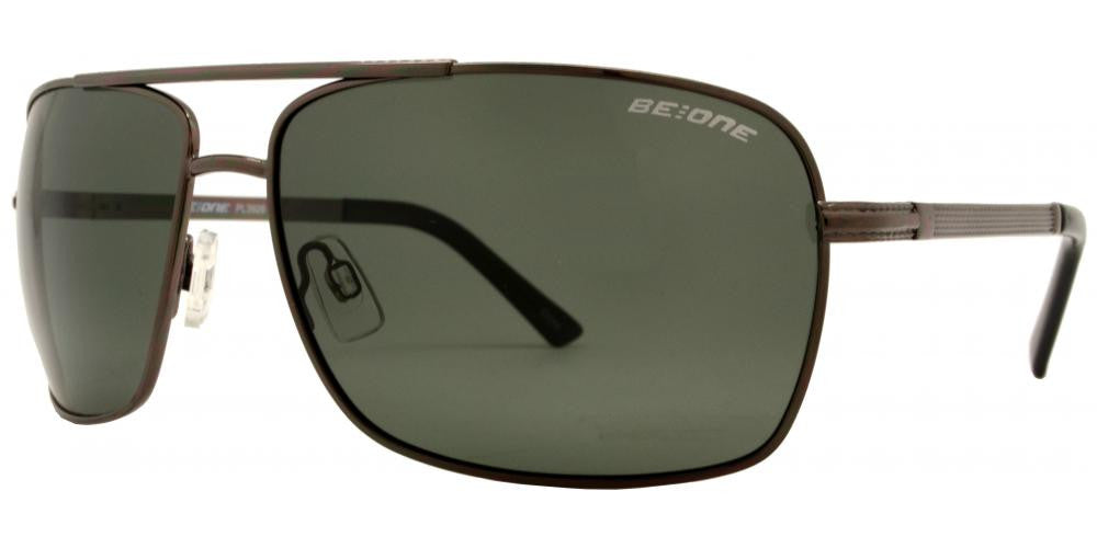 Wholesale - PL 3926 - Polarized Classic Rectangular Aviator Metal Sunglasses - Dynasol Eyewear