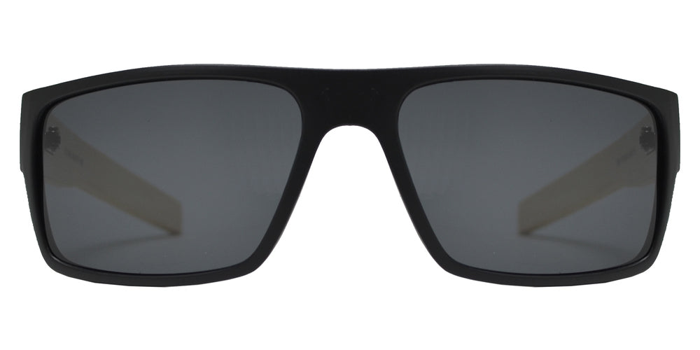Wholesale - PL 7993 - Bamboo Polarized Sports Rectangular Sunglasses - Dynasol Eyewear