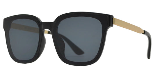 Wholesale - 8877 - Retro Fashion Plastic Flat Lens Sunglasses - Dynasol Eyewear