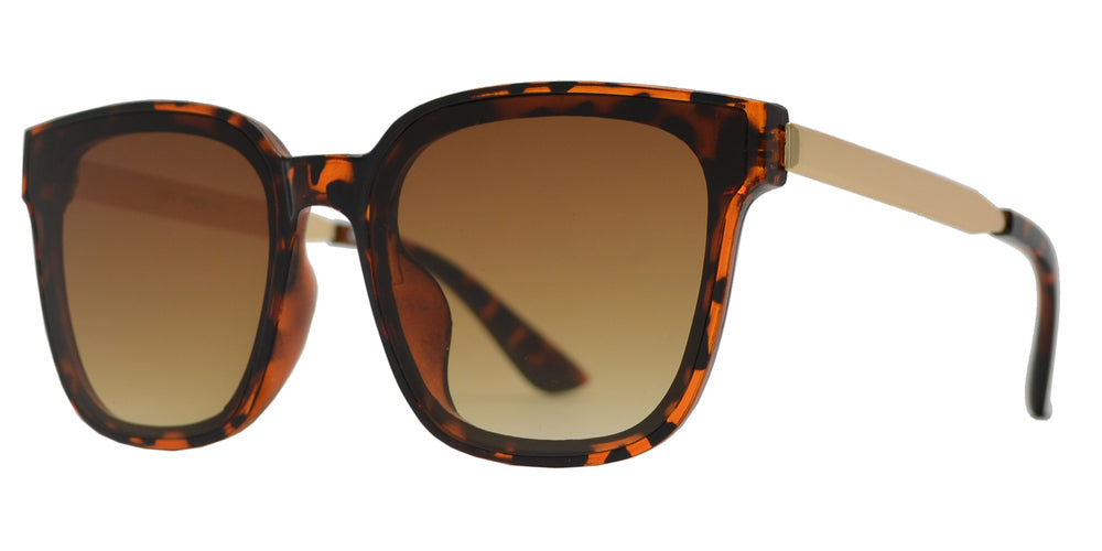 Wholesale - 8877 - Retro Fashion Plastic Flat Lens Sunglasses - Dynasol Eyewear