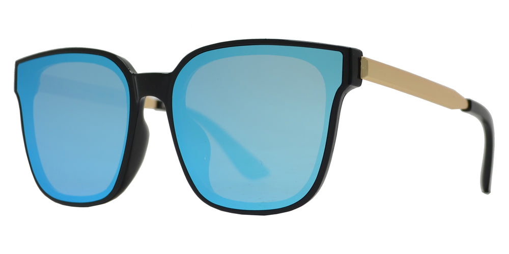 Wholesale - 8877 - Retro Fashion Plastic Flat Lens Sunglasses - Dynasol Eyewear