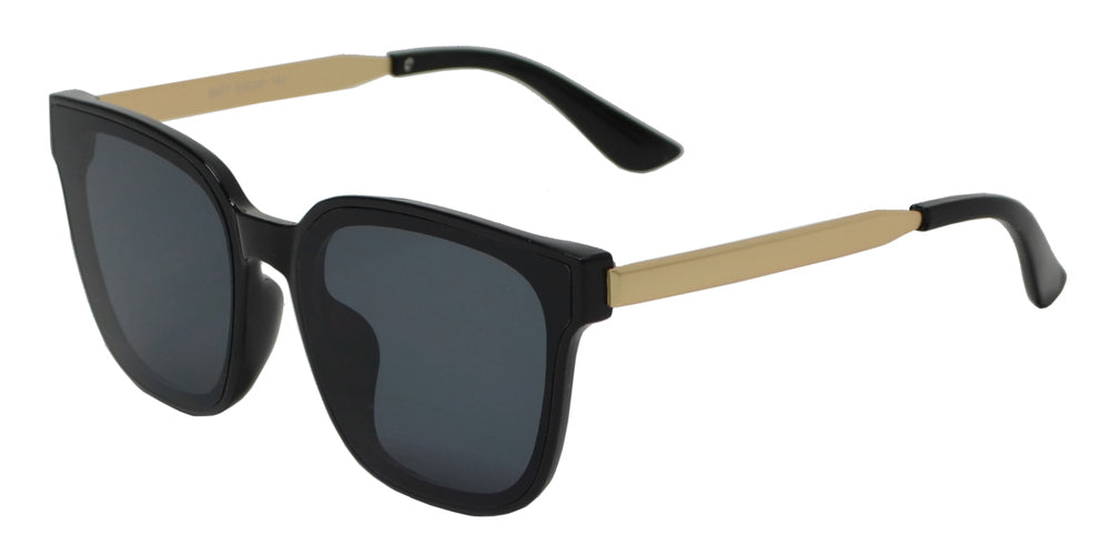 Wholesale - 8877 - Retro Fashion Plastic Flat Lens Sunglasses - Dynasol Eyewear