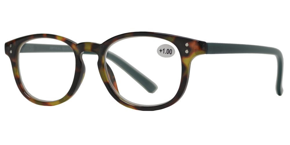 Wholesale - RS 1207 - Plastic Oval Reading Glasses with Spring Hinge - Dynasol Eyewear