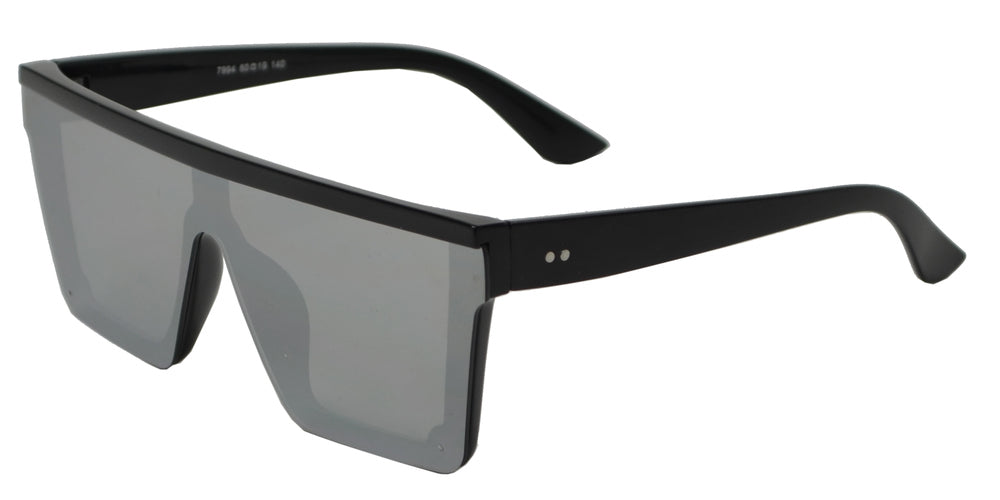 Wholesale - 7994 - Retro Flat Top Flat Lens One Piece Sunglasses - Dynasol Eyewear
