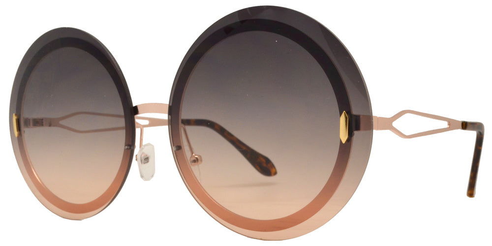 Rimless round metal sunglasses | Fendi Eyewear