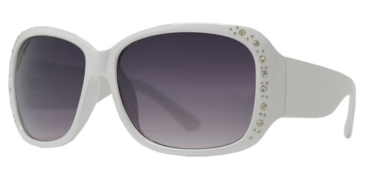 Wholesale - PLD-01 - Rectangular Plastic Sunglasses with Rhinestones - Dynasol Eyewear