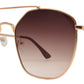 8772 - Modern Square Sunglasses with Flat Lens